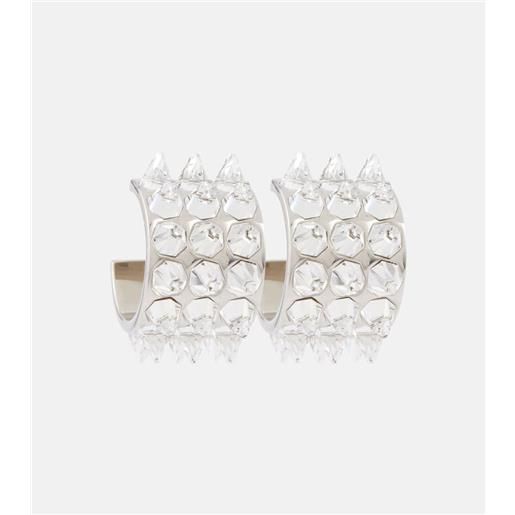 Amina Muaddi orecchini a cerchio con cristalli