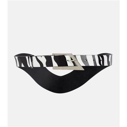 The Attico cintura in pelle con stampa