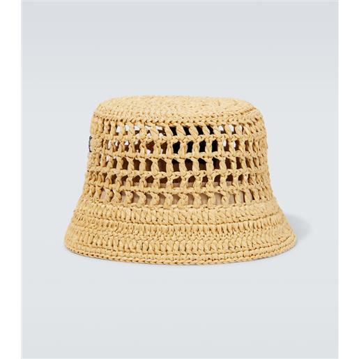 Prada cappello da pescatore in rafia