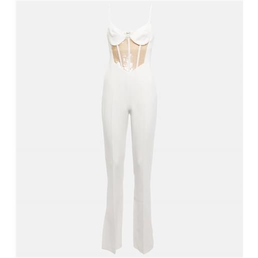 David Koma jumpsuit in cady con paillettes