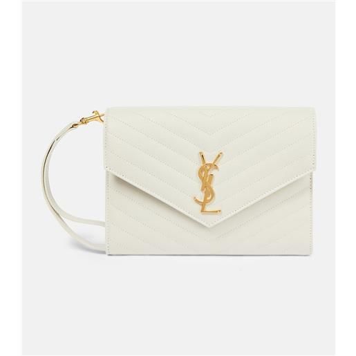 Saint Laurent clutch cassandre small in pelle