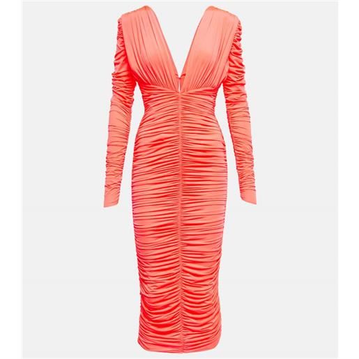 Alex Perry abito midi marin con ruches