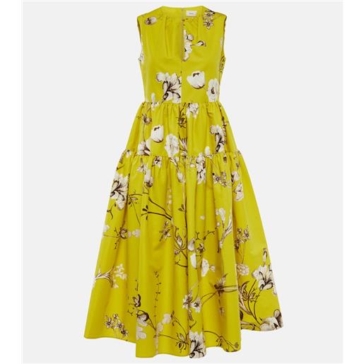 Erdem abito midi eleonore in faille di cotone