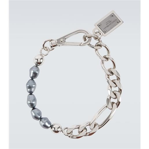 Dolce&Gabbana bracciale a catena con perline