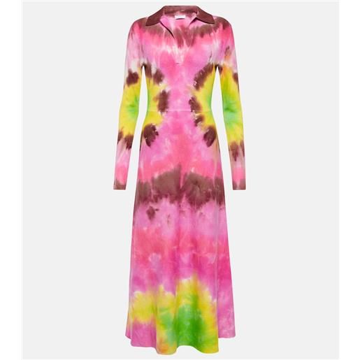 Gabriela Hearst abito midi tie-dye in cashmere e seta