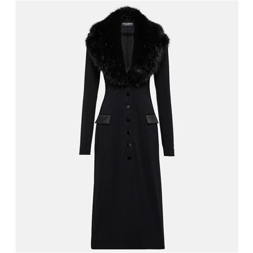 Dolce&Gabbana cappotto in georgette di misto seta