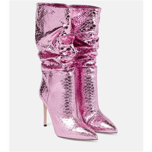 Paris Texas stivali in pelle metallizzata