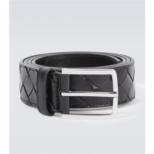 Bottega Veneta cintura in pelle intrecciato