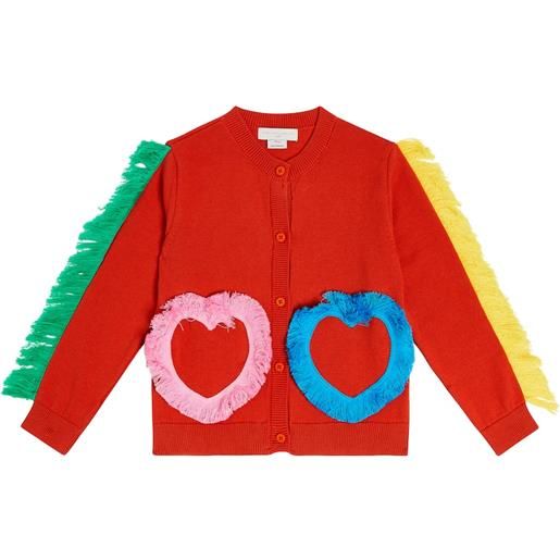 Stella McCartney Kids cardigan in cotone con frange