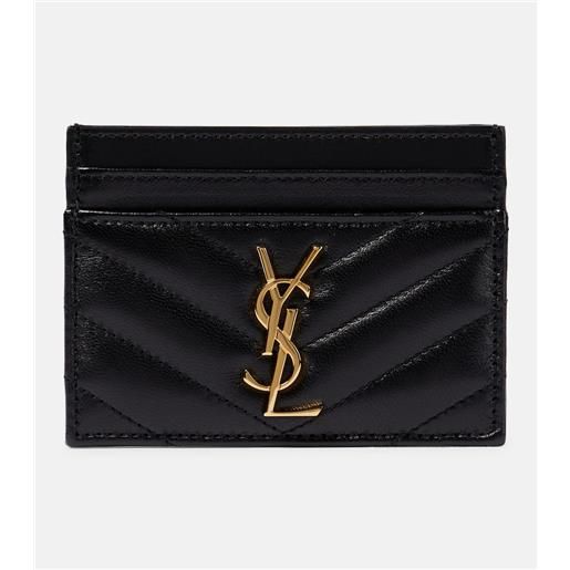 Saint Laurent portacarte cassandre in pelle matelassã©