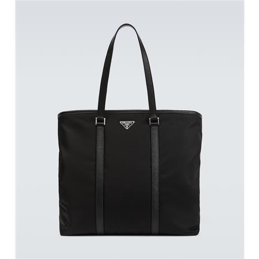 Prada borsa in re-nylon con pelle