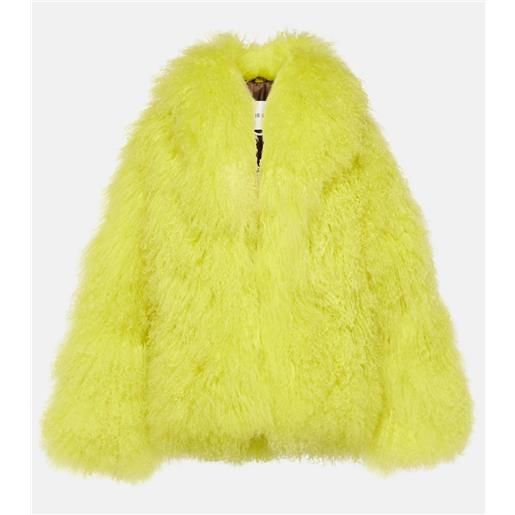 The Attico cappotto cropped in pelliccia sintetica