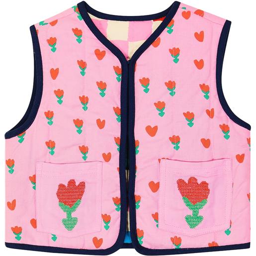 Stella McCartney Kids gilet reversibile con stampa