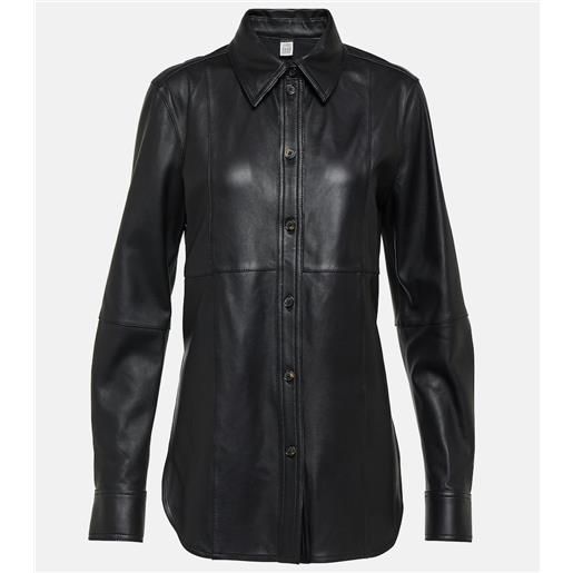 Toteme camicia in pelle