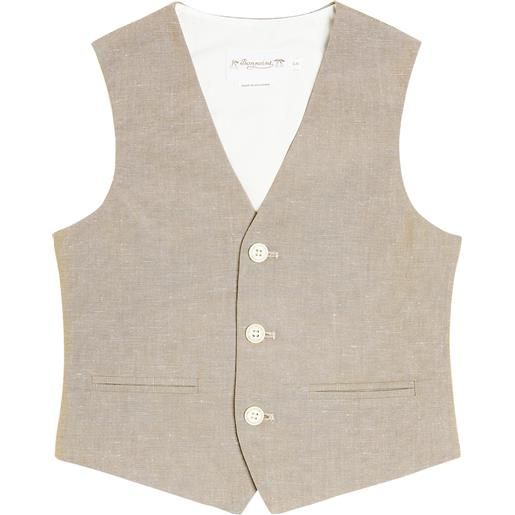 Bonpoint gilet angus in lino e cotone