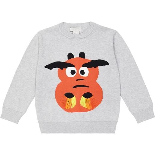 Stella McCartney Kids pullover in cotone con intarsio