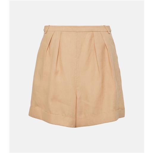 Loro Piana shorts in lino a pieghe