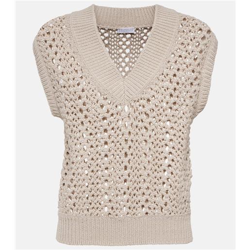 Brunello Cucinelli gilet in misto cotone