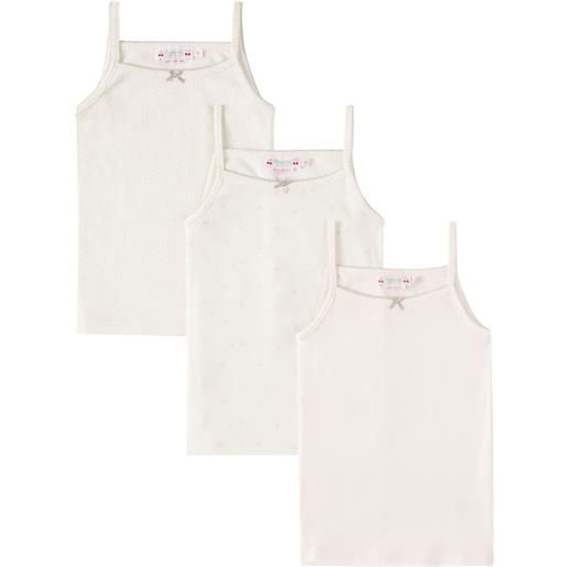 Bonpoint set di 3 tank top anice in cotone