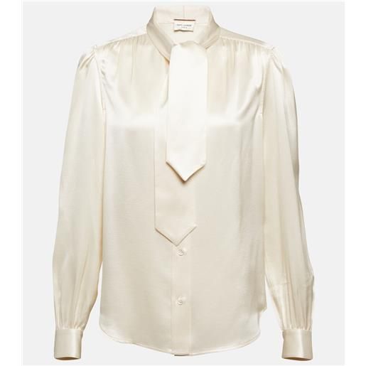Saint Laurent blusa in raso di seta