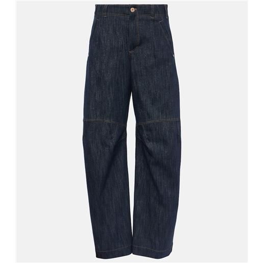 Brunello Cucinelli jeans a gamba larga e vita alta