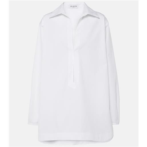 Alaia alaã¯a miniabito in popeline di cotone