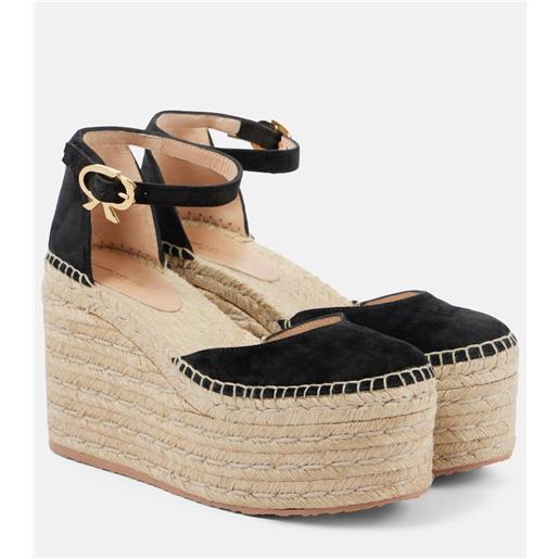 Gianvito Rossi espadrillas in suede con zeppa