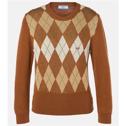 Prada pullover cropped in lana