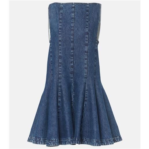 Khaite abito corto di jeans mags