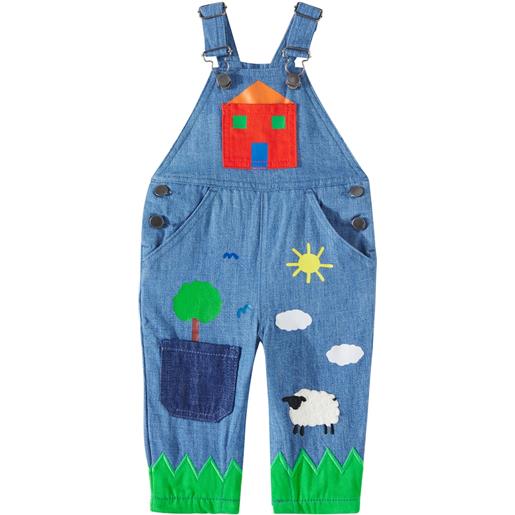 Stella McCartney Kids baby - salopette in denim stampato