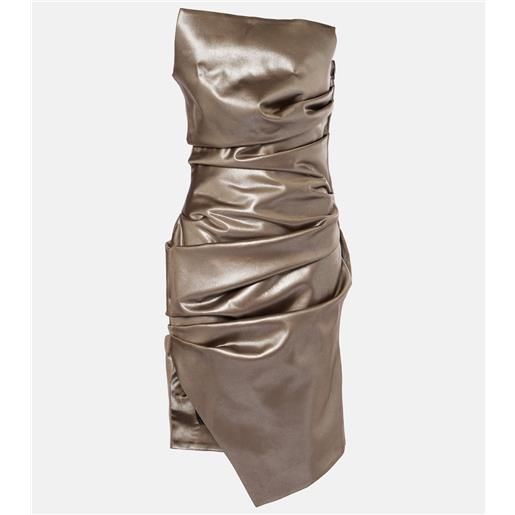 Mugler abito bustier metallizzato