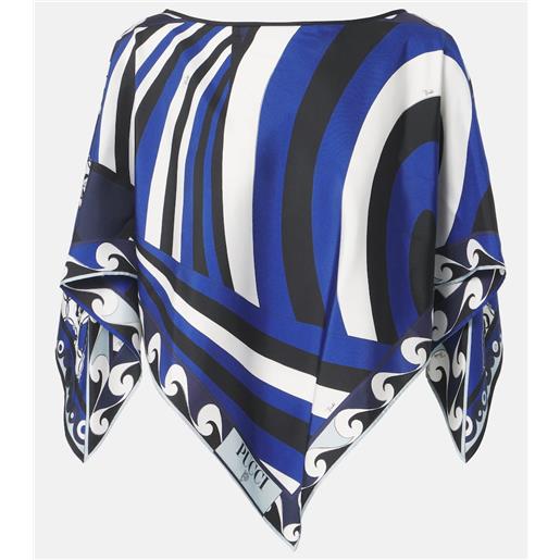 Pucci mantella iride festa in twill di seta
