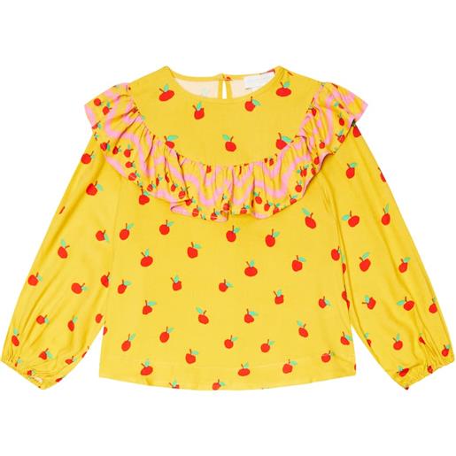 Stella McCartney Kids blusa con stampa e volant