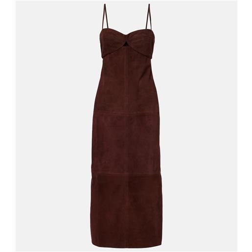 Johanna Ortiz abito midi in suede