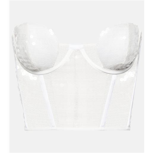 Nensi Dojaka bridal - bustier con paillettes