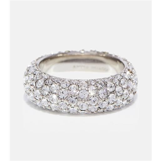 Amina Muaddi anello cameron con cristalli