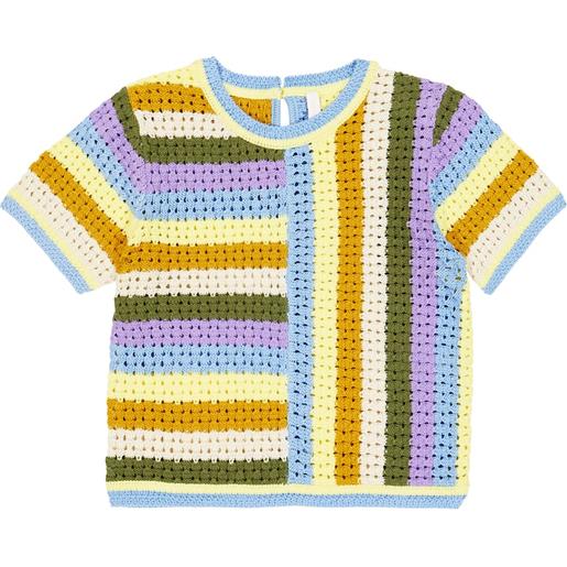 Zimmermann Kids top halcyon in cotone a righe