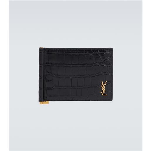 Saint Laurent portafoglio cassandre in pelle