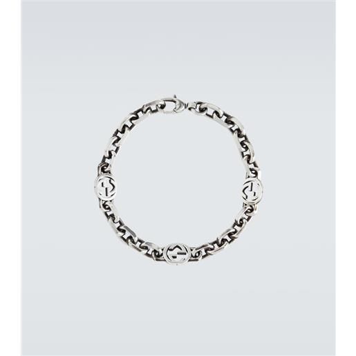 Gucci bracciale interlocking g in argento
