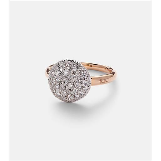 Pomellato anello sabbia in oro giallo 18kt con diamanti