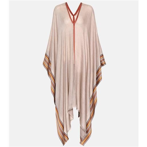 Loro Piana poncho in seta e cashmere