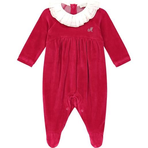 Monnalisa baby - tuta corta in velluto di misto cotone