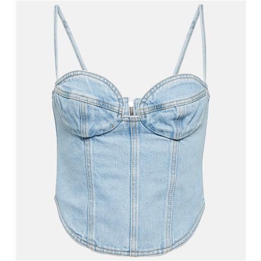 Magda Butrym bustier di jeans