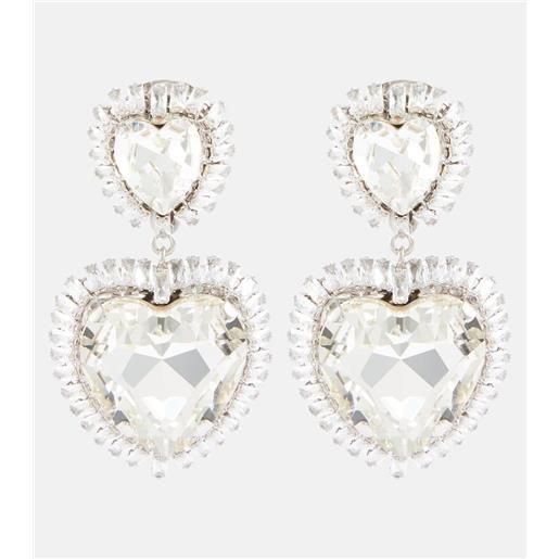 Alessandra Rich orecchini a clip con cristalli
