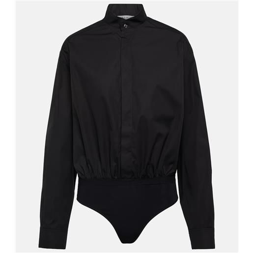 Alaia alaïa body in popeline di cotone