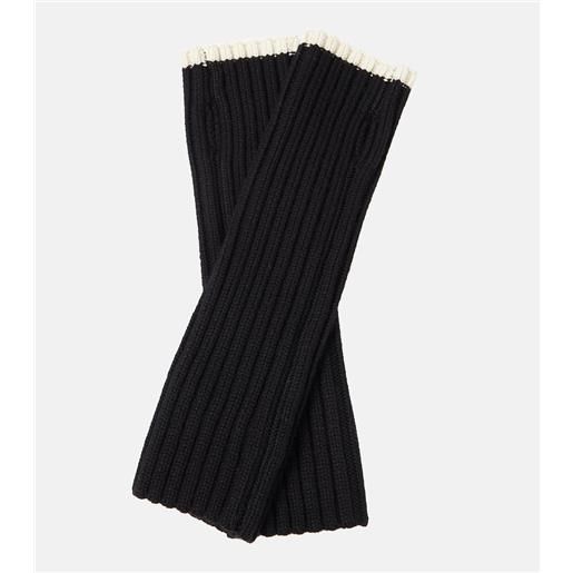 Toteme guanti in maglia di lana a coste