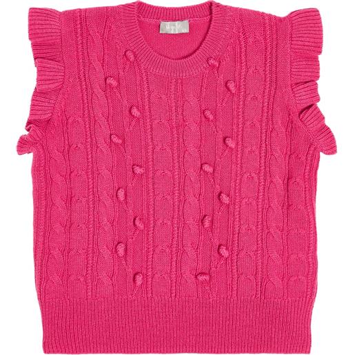 Il Gufo gilet in lana a trecce