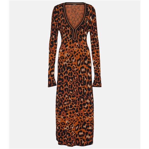 Johanna Ortiz abito midi amur in maglia con stampa