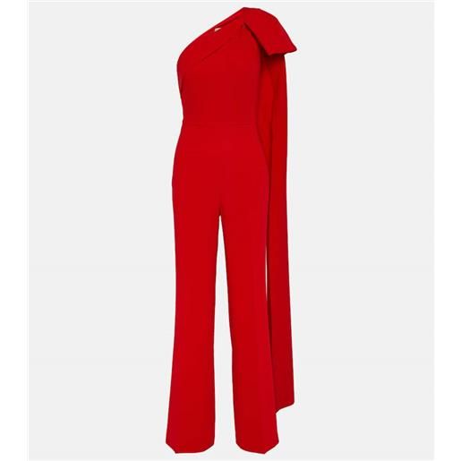 Roland Mouret jumpsuit asimmetrica in cady con fiocco