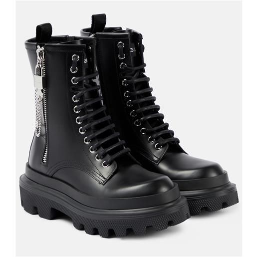 Dolce&Gabbana anfibi in pelle